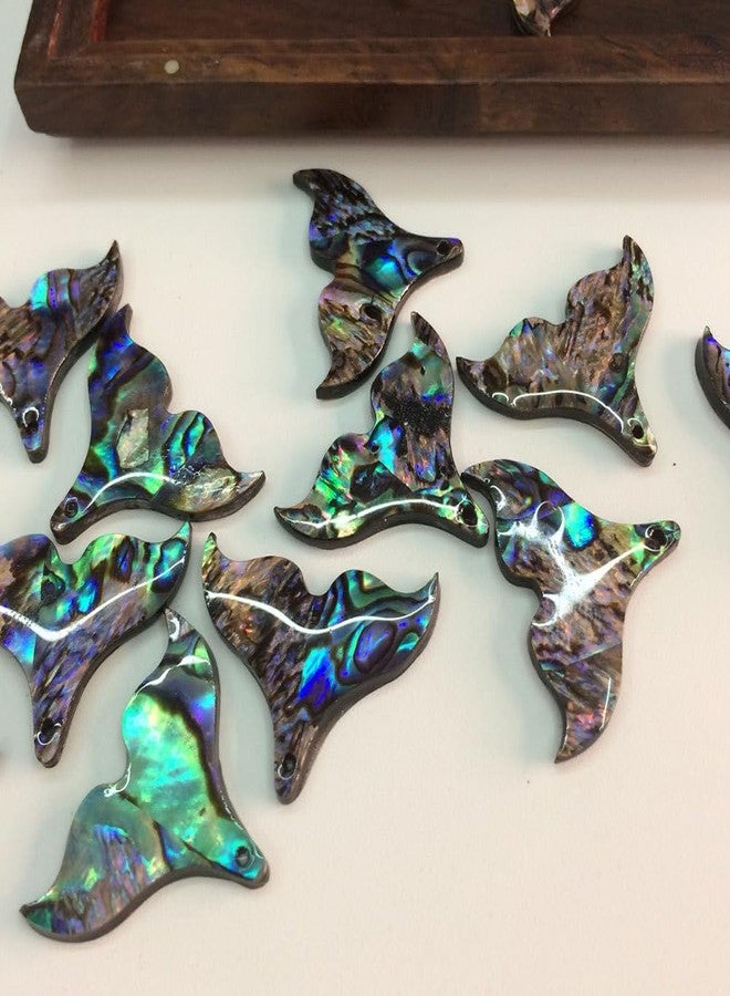 SUPVOX 10Pcs Colorful Abalone Mermaid Tail Charms Fish Tail Pendant Charms Beads Accessories for DIY Craft Anklet Necklace Bracelet Findings Making - Image 3