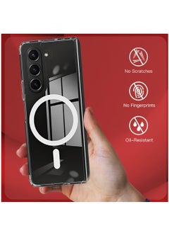 MIGOFAST Samsung Galaxy Z Fold 6 Mag Safe Clear Case Transparent Shockproof Protection, Yellowing Resistant, Magnetic Z Fold 6  - Image 4