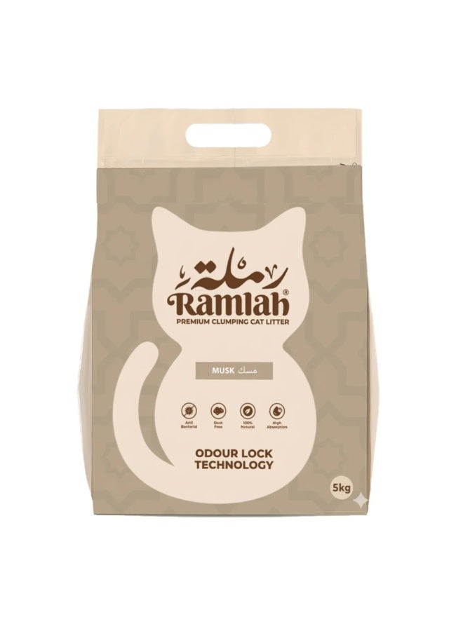 Ramlah Musk Premium Clumping Cat Litter - 5 KG