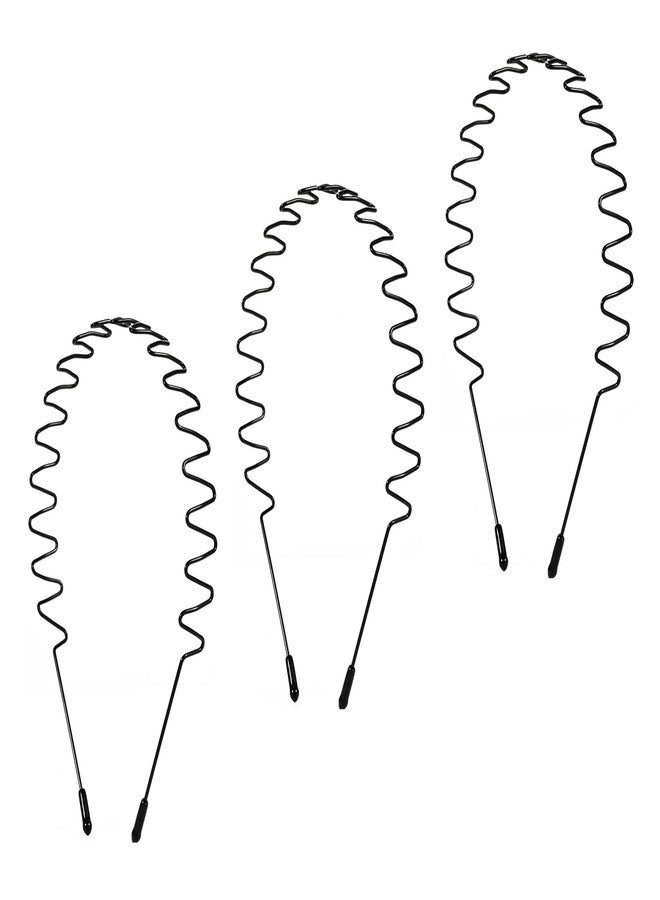 iFlyMars Asltw Metal Headbands for Women Men - Wavy Spring Non-Slip Sports Hair Band, Lightweight Unisex Hair Hoop for Workouts & Active Lifestyle - Image 1