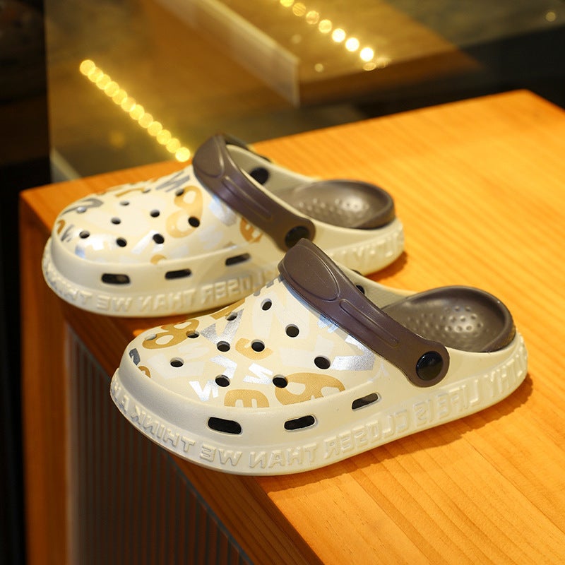 Jinjiang Factory Children'S Clog Shoes For Home Use, Baby Non-Slip Thick-Soled Sandals, Thick-Soled Outdoor Soft-Soled Small - Image 1