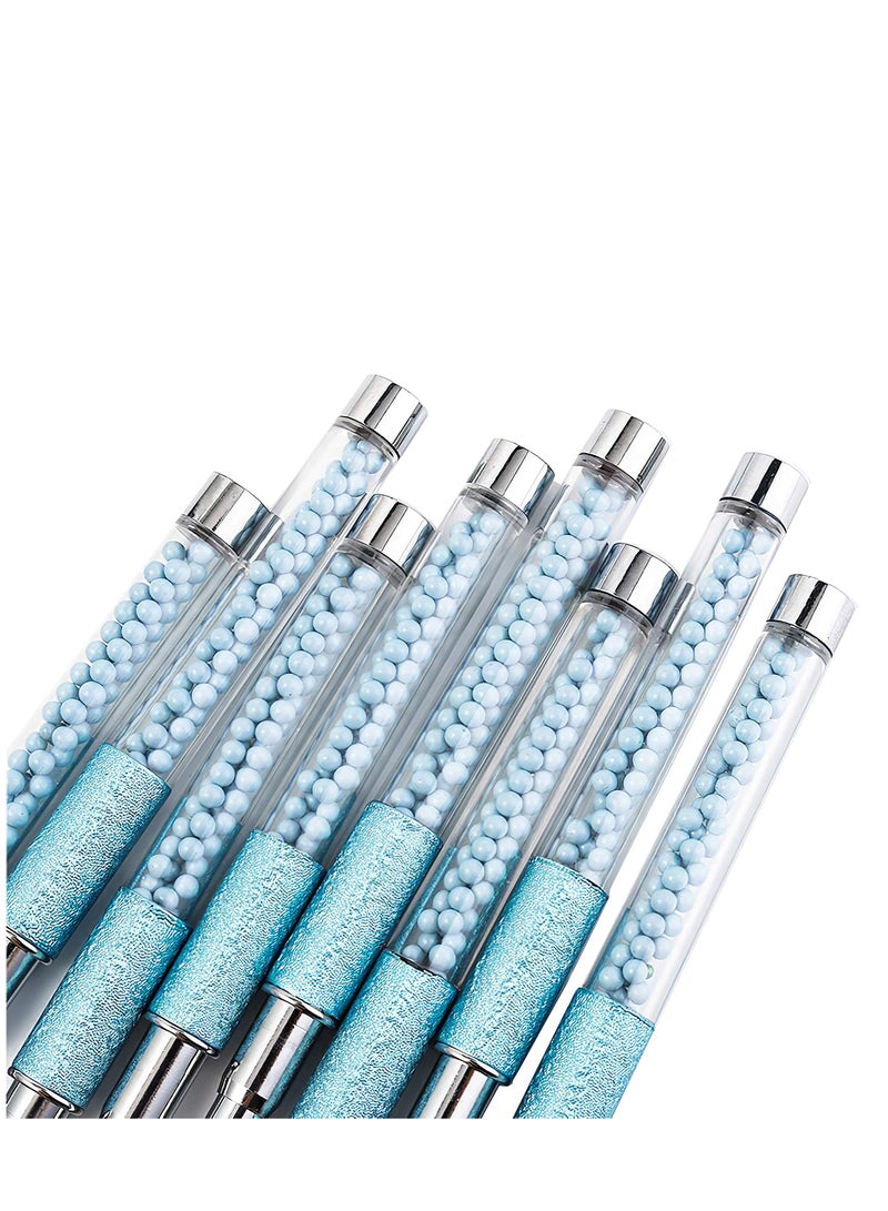 SYOSI 10pcs Sable Hair Acrylic Nail Art Application Brushes With Cap, Nail Art Tips Builder Brush, Nail Painting Brush Set, Long Service Life, Easy To Operate, Transparent, Not Easy To Shed - Image 4