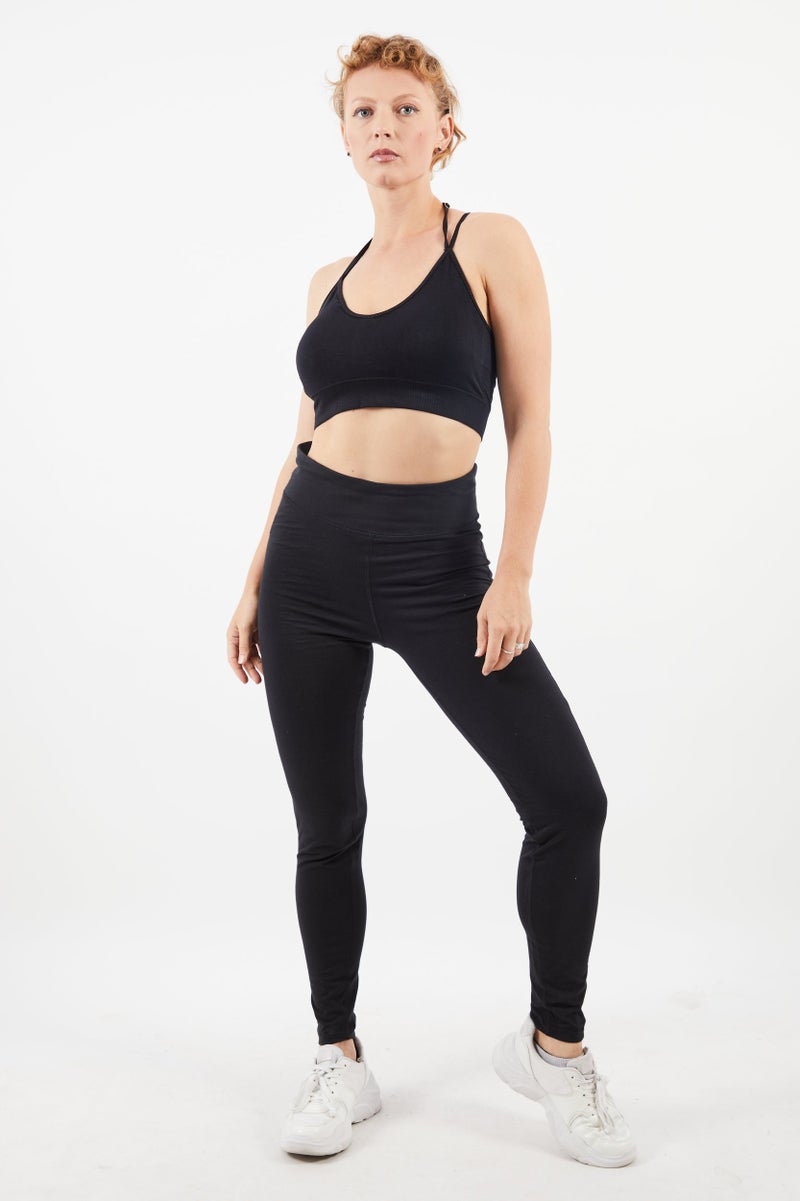 Reebok ليغينغز تدريب رياضية للنساء، سوداء - Image 3