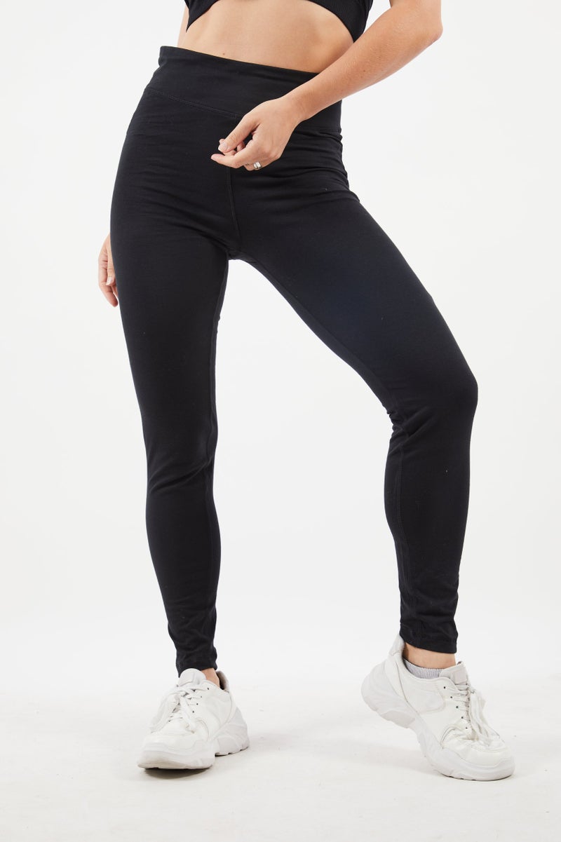 Reebok ليغينغز تدريب رياضية للنساء، سوداء - Image 1