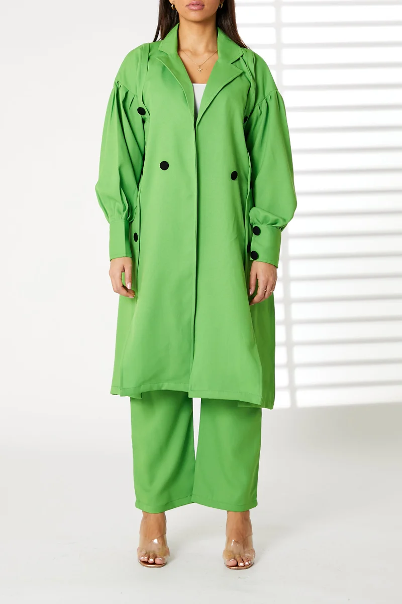 Moistreet Barbie Crepe Trench Coat Set