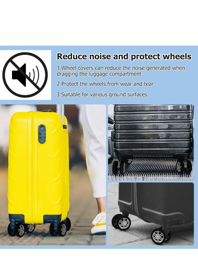 Generic Luggage Wheel Covers 8PCS Protector Silicone Suitcase for Most 8-Spinner Wheels Carry-On Shock-proof  - Image 4