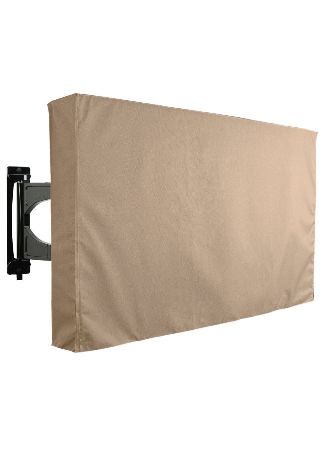 KHOMO GEAR Outdoor Tv Cover Brown Universal Weatherproof Protector For 60 65 Tv Fits Most Mounts And Brackets  - Image 1