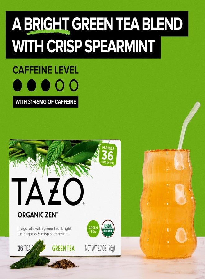 TAZO Organic Zen Green Tea, Green Tea Zen for Health and Wellness, 144 Total Tea Bags (36ct - Pack of 4) - Image 4