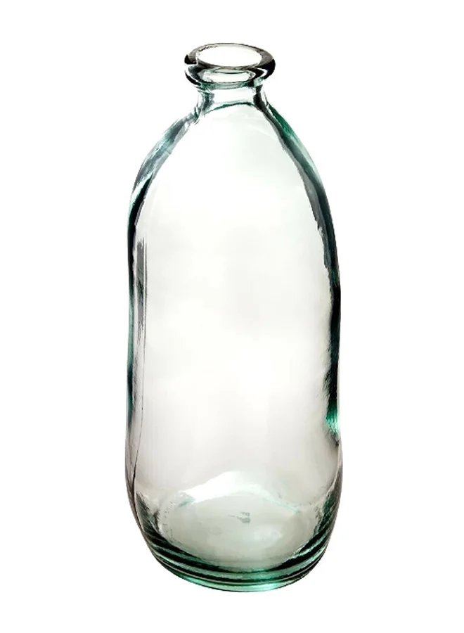 atmosphera Elegant and Modern Design High Quality Glass Bottle Shaped Vase Clear 51 x 23 x 23 cm 155687A