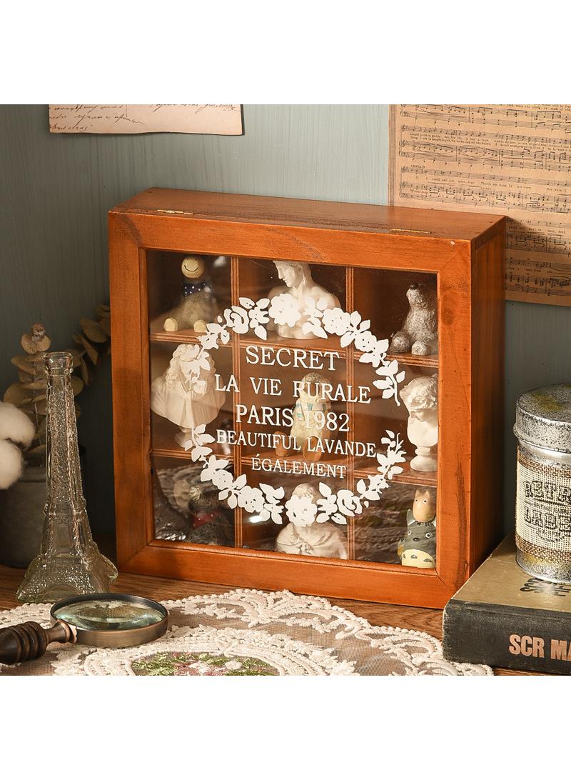 الأزرق جي دبليو 9 فتحة صغيرة خشبيّة تخزين صندوق , صندوق خشبيّة تخزين مربّعة مع غطاء زجاجيّة مجموعة عرض حالة , حزام سير فاصل , شاي زيت أساسيّة , تابل وأخرى تخزين صندوق - Image 1