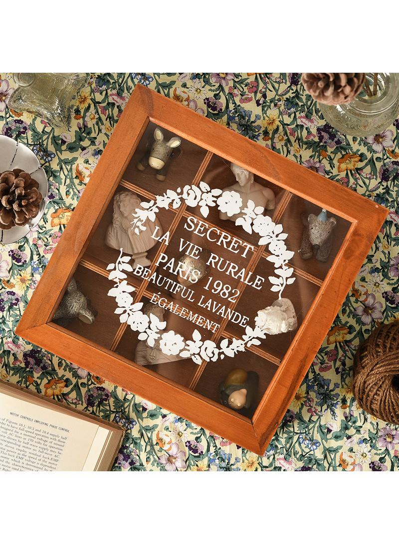 الأزرق جي دبليو 9 فتحة صغيرة خشبيّة تخزين صندوق , صندوق خشبيّة تخزين مربّعة مع غطاء زجاجيّة مجموعة عرض حالة , حزام سير فاصل , شاي زيت أساسيّة , تابل وأخرى تخزين صندوق - Image 2