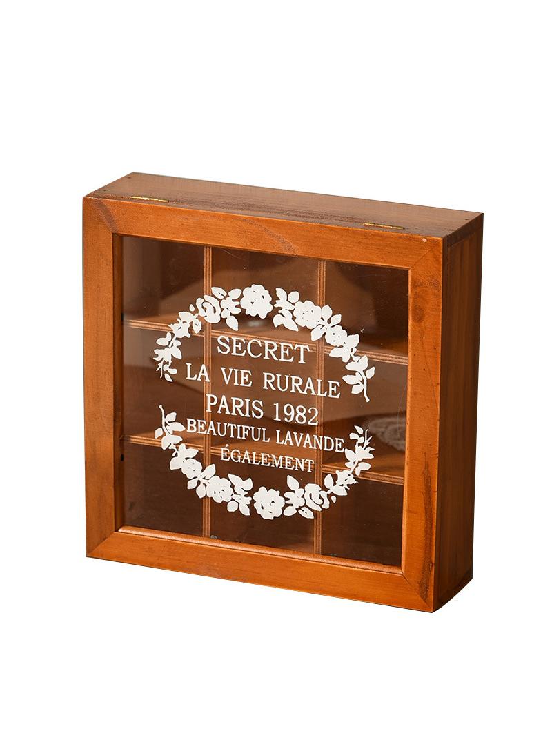 الأزرق جي دبليو 9 فتحة صغيرة خشبيّة تخزين صندوق , صندوق خشبيّة تخزين مربّعة مع غطاء زجاجيّة مجموعة عرض حالة , حزام سير فاصل , شاي زيت أساسيّة , تابل وأخرى تخزين صندوق - Image 3