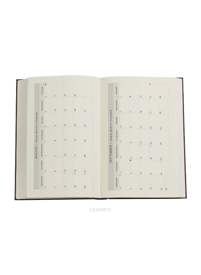 The Waves - Volume 4 (Virginia Woolf's Notebooks) Maxi Horizontal 12-month Dayplanner 2024 (Elastic Band Closure)