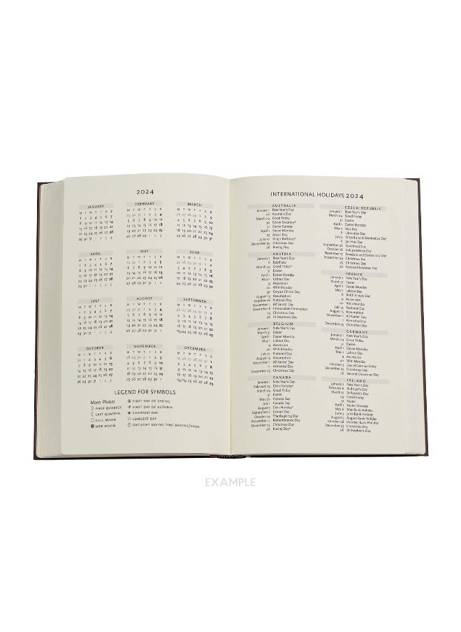 The Waves - Volume 4 (Virginia Woolf's Notebooks) Maxi Horizontal 12-month Dayplanner 2024 (Elastic Band Closure)