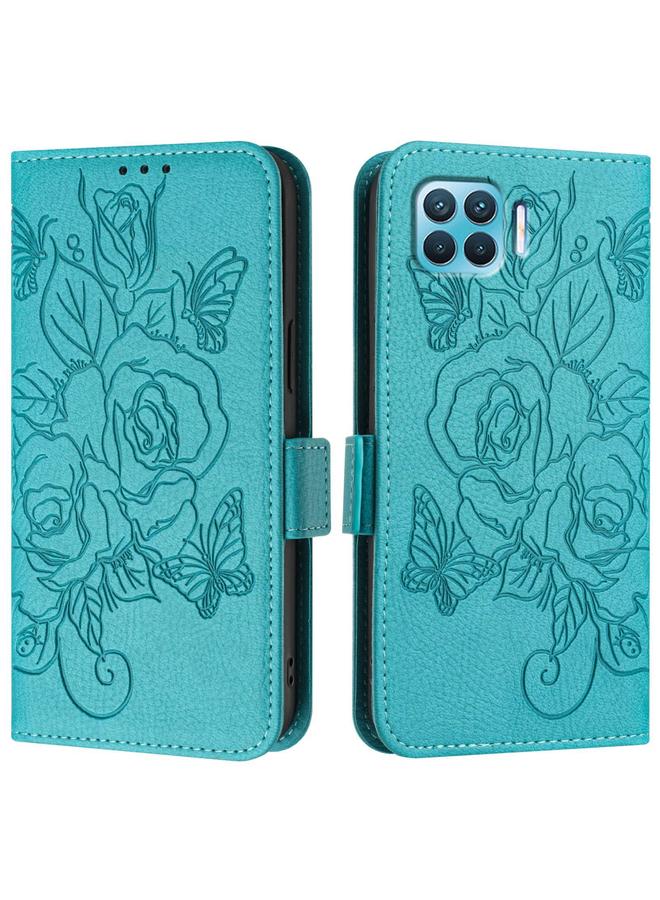 S-TOP Case For OPPO Reno4 Lite / Reno4 F Embossed Rose RFID Anti-theft Leather Phone Case - Image 2