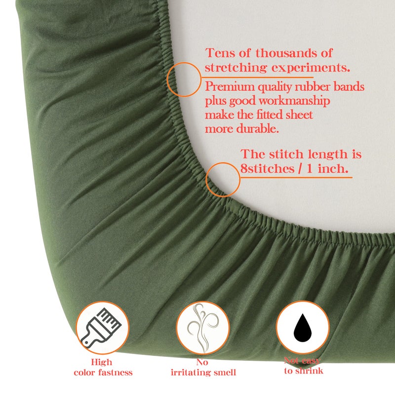 NTBAY Toddler Bedding Set - 4 Piece Soft and Breathable Crib Bedding Set for Boys and Girls, Includes Quilted Comforter, Fitted Sheet, Flat Top Sheet and Envelope Pillowcase, Olive Green - Image 2