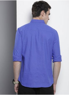 The Indian Garage Co Men Slim Fit Solid Full Sleeves Cutaway Collar Resort Wear Shirt  - Image 2