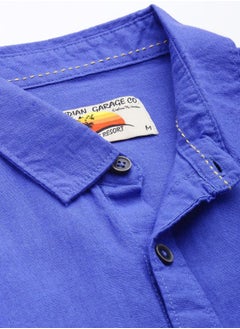 The Indian Garage Co Men Slim Fit Solid Full Sleeves Cutaway Collar Resort Wear Shirt  - Image 4