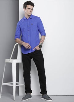 The Indian Garage Co Men Slim Fit Solid Full Sleeves Cutaway Collar Resort Wear Shirt  - Image 5
