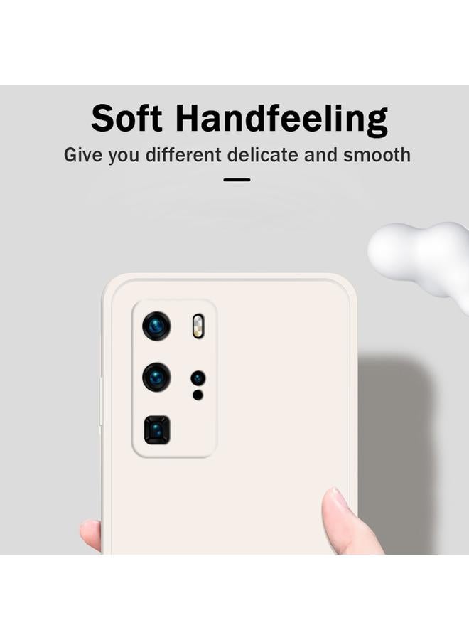 اس-توب جراب لهاتف Huawei P40 Pro بلون سادة من السيليكون السائل المقلد بحافة مستقيمة وغطاء واقٍ كامل مقاوم للسقوط - Image 2