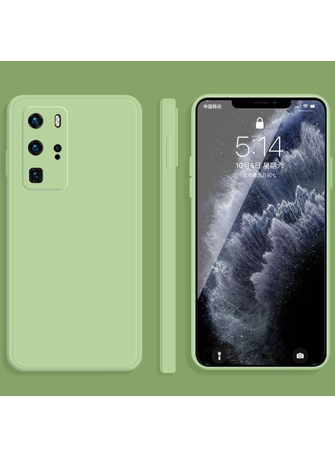 اس-توب جراب لهاتف Huawei P40 Pro بلون سادة من السيليكون السائل المقلد بحافة مستقيمة وغطاء واقٍ كامل مقاوم للسقوط - Image 1