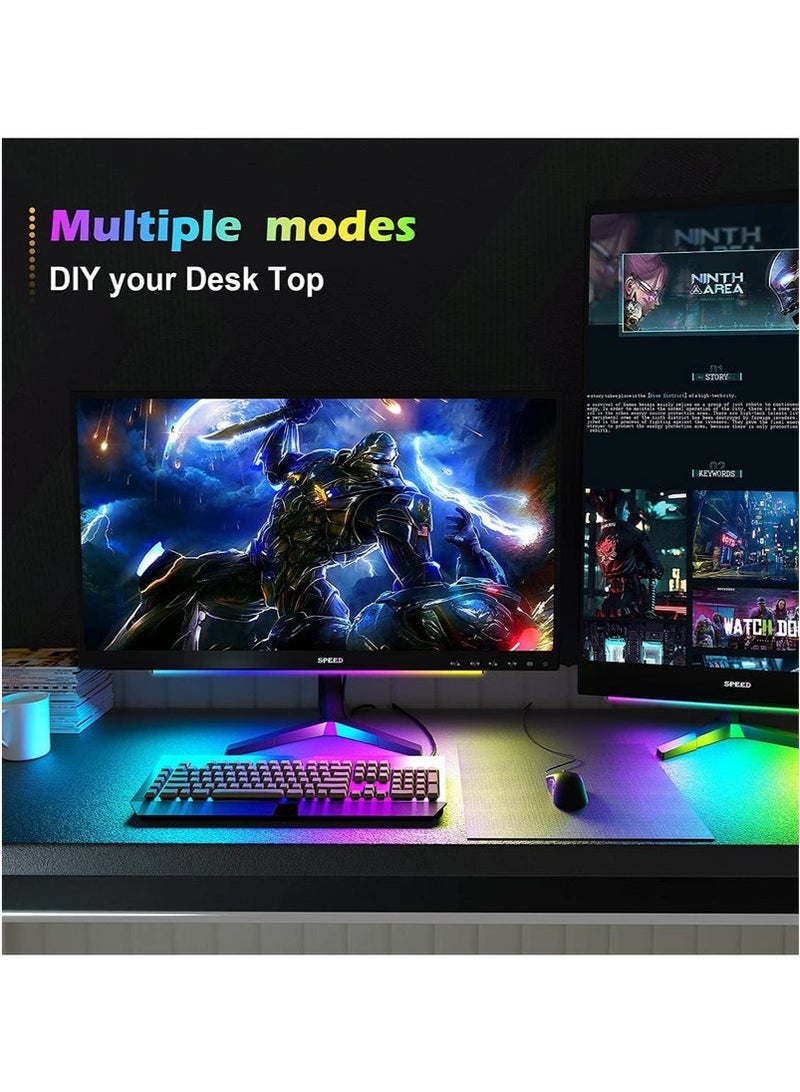 كيلا شريط إضاءة أسفل الشاشة، إضاءة محيطية للألعاب، إضاءة خلفية مع جهاز تحكم عن بعد، مزود بمنفذ USB بقوة 5 فولت، لديكور غرفة الألعاب - Image 3