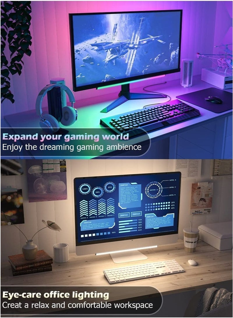 كيلا شريط إضاءة أسفل الشاشة، إضاءة محيطية للألعاب، إضاءة خلفية مع جهاز تحكم عن بعد، مزود بمنفذ USB بقوة 5 فولت، لديكور غرفة الألعاب - Image 4