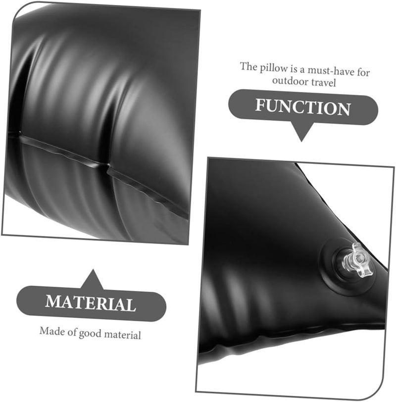 Garneck Translucent Round Inflatable Pillow Portable Thickened Cushion for Outdoor Travel Car Use and Camping Ergonomic Design for Neck Support Easy Inflate/Deflate - Image 3