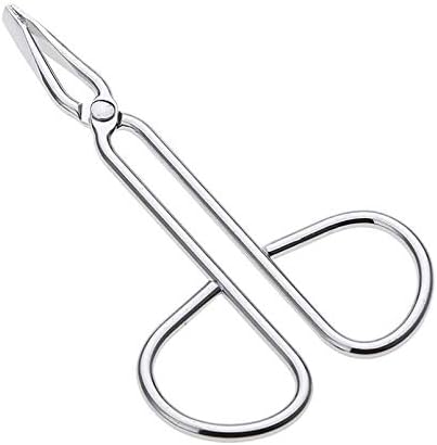 2 PCS Eyebrow TweezersStainless Steel Scissors Shaped Eyebrow Straight Tip Tweezers Clip