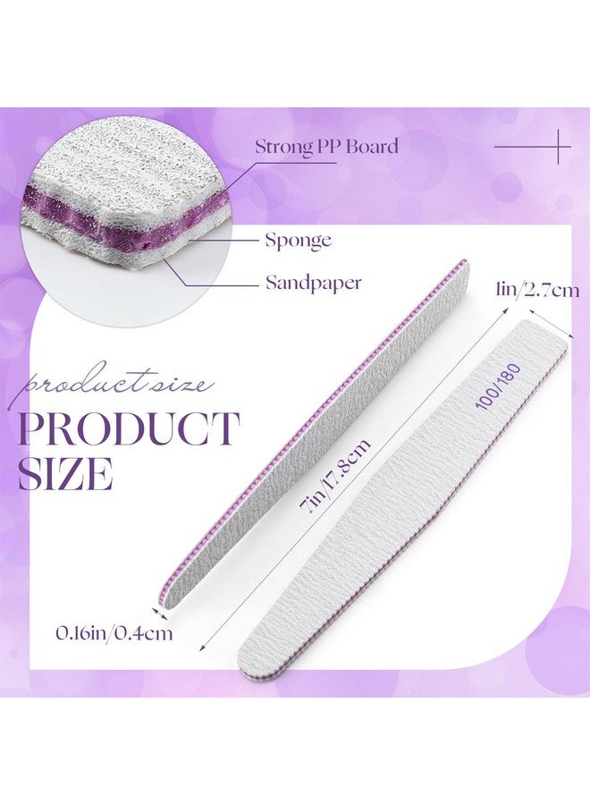 ميناتي مجموعة من 150 قطعة من مبردات الأظافر بحبيبات 100/180 من ميناتي، مزدوجة الجوانب، قابلة لإعادة الاستخدام، مبردات أظافر احترافية قابلة للغسل، أدوات مانيكير للأظافر الطبيعية والأظافر الأكريليك (جانب القوس) - Image 2