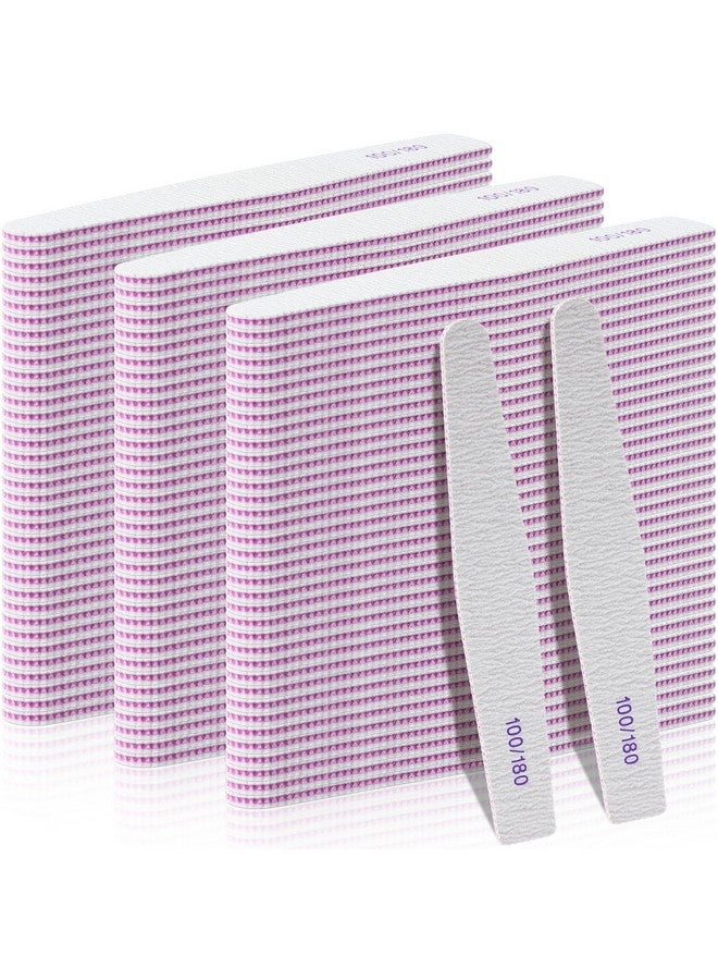 ميناتي مجموعة من 150 قطعة من مبردات الأظافر بحبيبات 100/180 من ميناتي، مزدوجة الجوانب، قابلة لإعادة الاستخدام، مبردات أظافر احترافية قابلة للغسل، أدوات مانيكير للأظافر الطبيعية والأظافر الأكريليك (جانب القوس) - Image 1