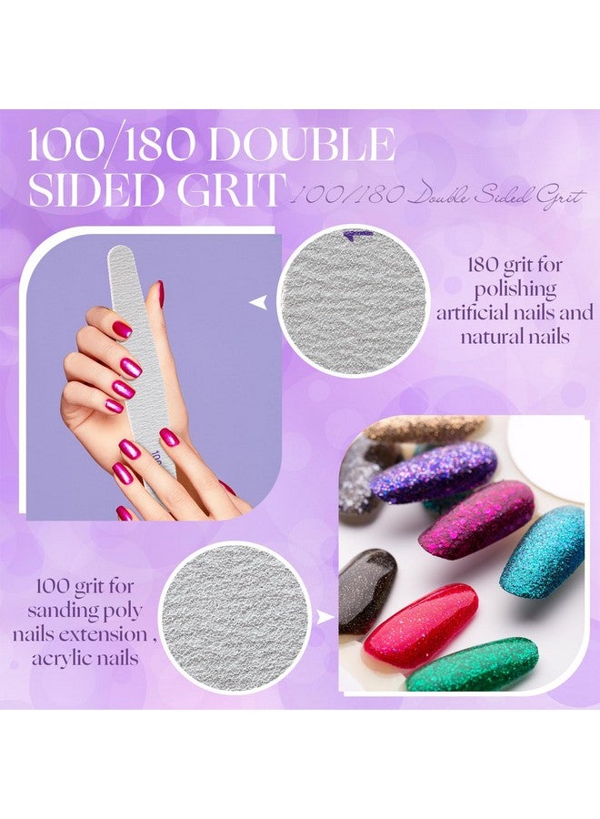 ميناتي مجموعة من 150 قطعة من مبردات الأظافر بحبيبات 100/180 من ميناتي، مزدوجة الجوانب، قابلة لإعادة الاستخدام، مبردات أظافر احترافية قابلة للغسل، أدوات مانيكير للأظافر الطبيعية والأظافر الأكريليك (جانب القوس) - Image 3