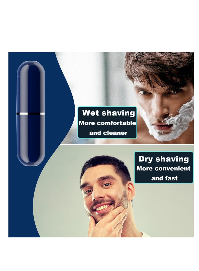 SOLARAE Electric Razor for Men, USB Mini Shaver, Electric Shavers Men, Rechargeable Cordless Wet and Dry Hair Shaving Rotary Trimmer Waterproof, Type-C Pocket Portable Face Beard Shaver for Travel Women - Image 3