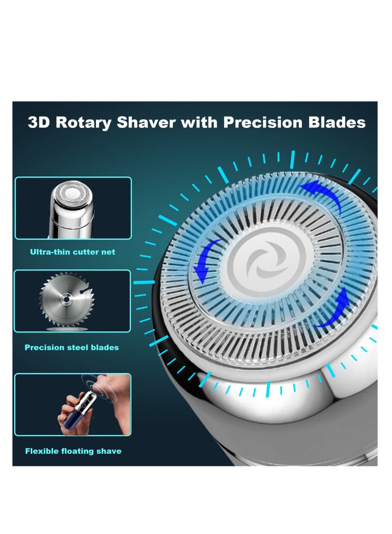 SOLARAE Electric Razor for Men, USB Mini Shaver, Electric Shavers Men, Rechargeable Cordless Wet and Dry Hair Shaving Rotary Trimmer Waterproof, Type-C Pocket Portable Face Beard Shaver for Travel Women - Image 4
