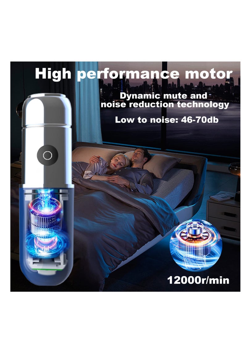 SOLARAE Electric Razor for Men, USB Mini Shaver, Electric Shavers Men, Rechargeable Cordless Wet and Dry Hair Shaving Rotary Trimmer Waterproof, Type-C Pocket Portable Face Beard Shaver for Travel Women - Image 2