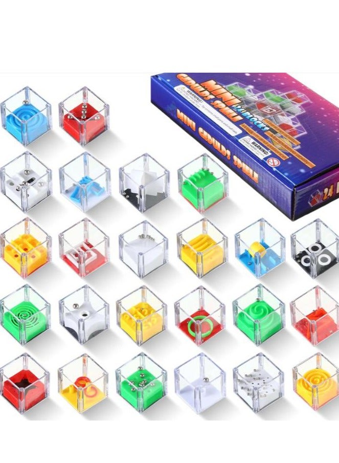 دوركو 24 جهاز كمبيوتر شخصي ميني حزب ميزات, مكعب اللغز مربع مجموعة, الدماغ لعبة متاهة اللغز مربع, حزب ميزات للفتيان البنات عيد ميلاد, حزب حقيبة حشوات - Image 1