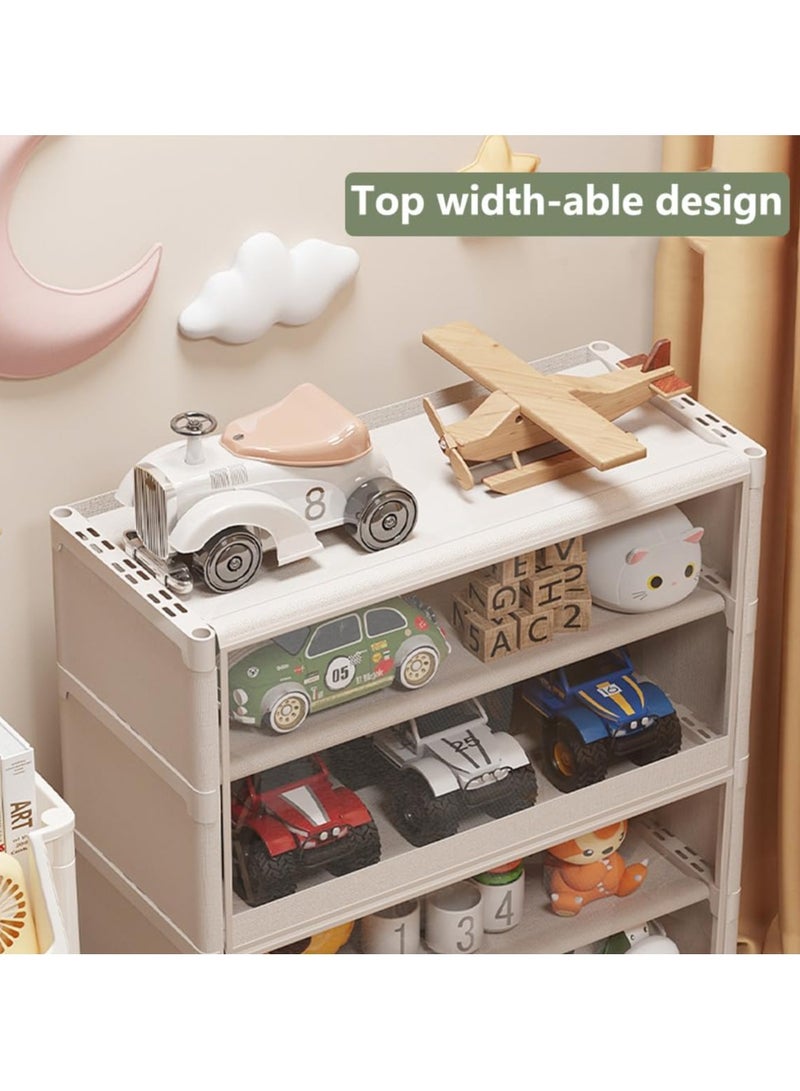 XiuWoo 6-Tier Display Cabinet with Transparent Flip Doors, Storage Cabinet Collectibles Large Capacity Kids Toys Organizer Rack & Display Case, Floor Standing Showcase for Home,Office,Playroom - Image 2