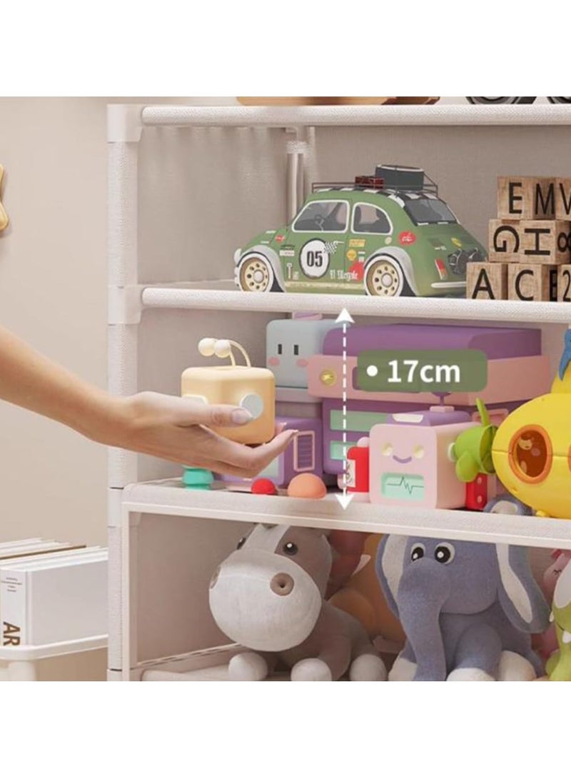 XiuWoo 6-Tier Display Cabinet with Transparent Flip Doors, Storage Cabinet Collectibles Large Capacity Kids Toys Organizer Rack & Display Case, Floor Standing Showcase for Home,Office,Playroom - Image 4