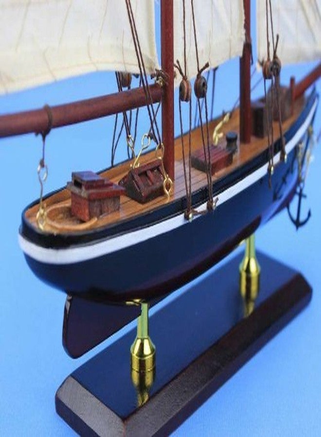 Handcrafted Nautical Decor قارب شراعي من هامبتون نوتيكال أمريكا، 16 بوصة - Image 3