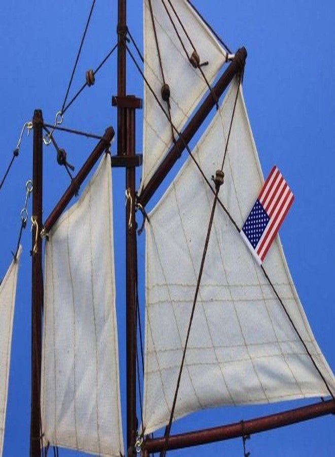 Handcrafted Nautical Decor قارب شراعي من هامبتون نوتيكال أمريكا، 16 بوصة - Image 4