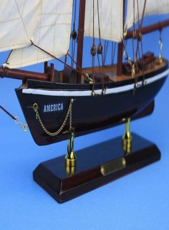 Handcrafted Nautical Decor قارب شراعي من هامبتون نوتيكال أمريكا، 16 بوصة - Image 5
