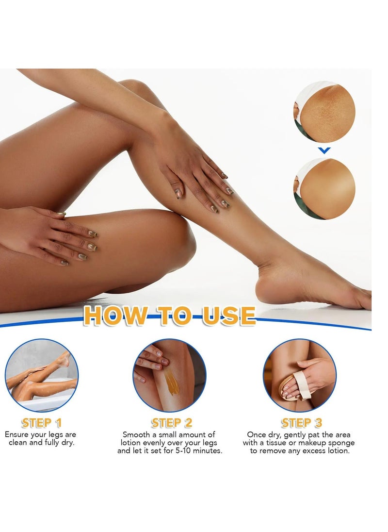Yecuce 118ml Airbrush Leg Makeup Lotion Effect Leg Makeup Moisturize Light Leg Makeup Waterproof No Transfer Long Lasting Leg Skin Makeup Cover Cover Leg Scar Varicose Veins and Tattoo Cover Up Makeup Cream Legs Lotion Fairest Glow 03  - Image 2
