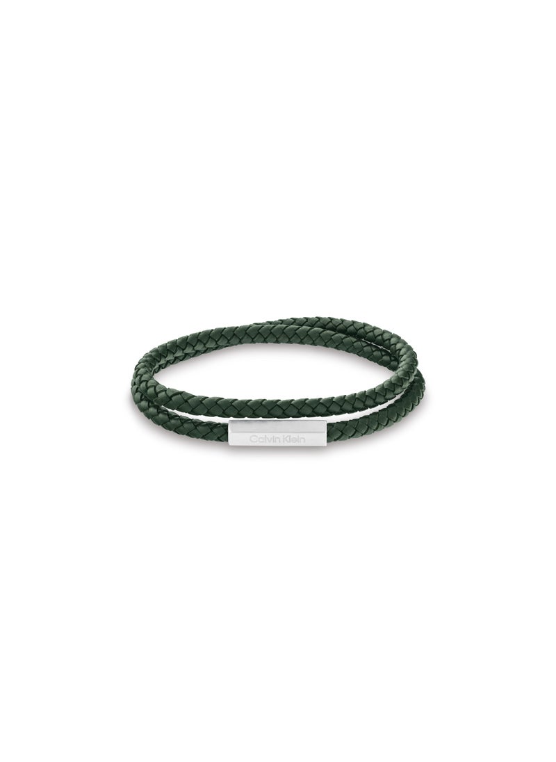 CALVIN KLEIN CALVIN KLEIN JEWELRY LATCH MENS LEATHER BRACELET - 35100018  - Image 1