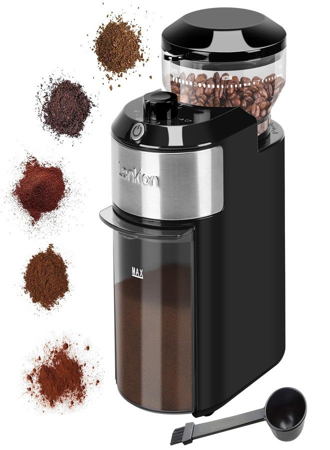 Lonkion Burr Coffee Grinder Electric - Adjustable Burr Grinder with 28 Precise Grind Settings for 12 Cups - Coffee Grinders for Home Use - Professional Coffee Bean Grinder - Stainless Steel - Image 1