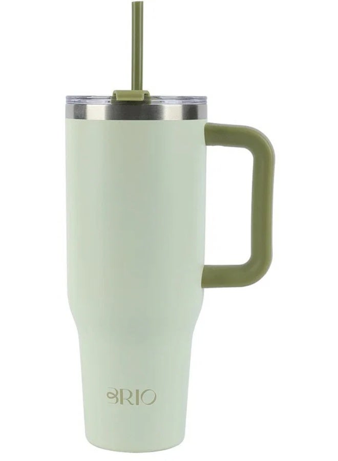 Stainless Steel Thermal Mug, 1 Liter - Green