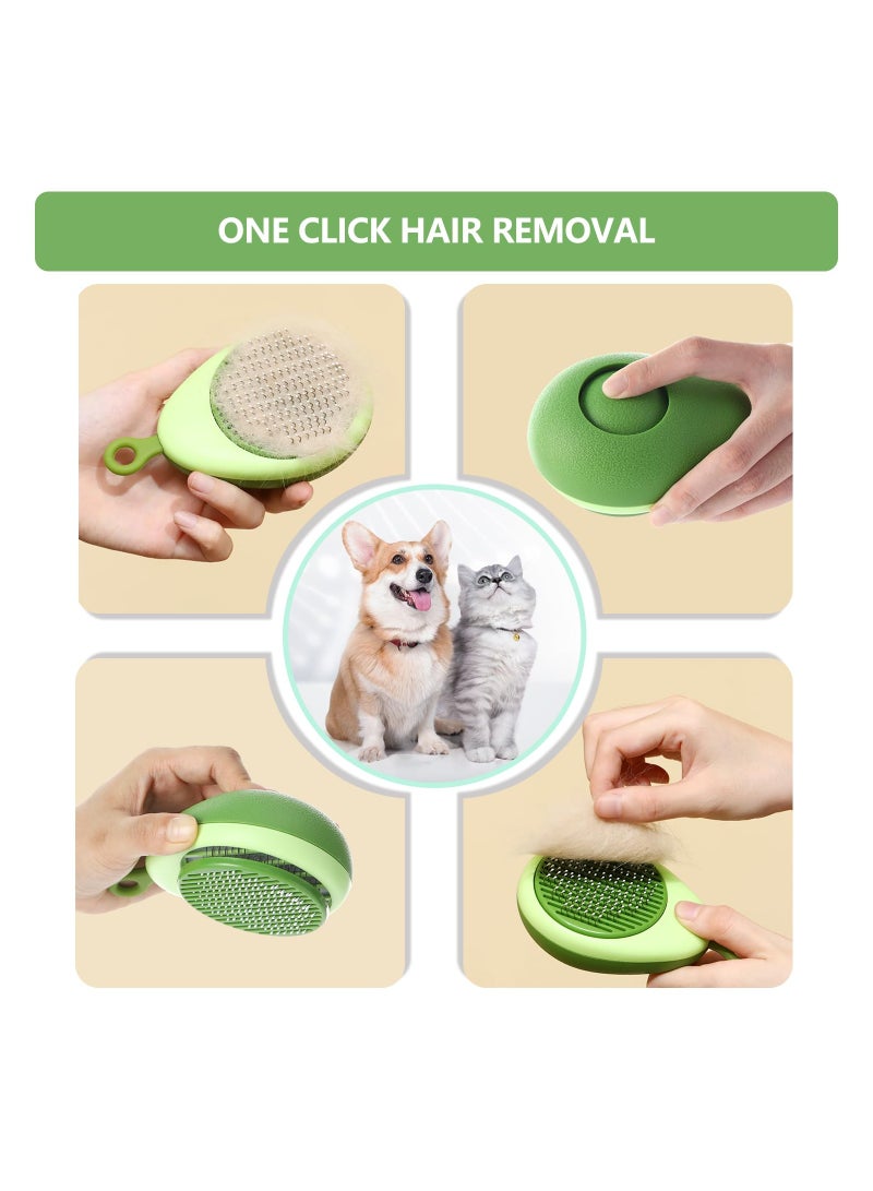 SYOSI Cat Brush Dog for Grooming Self Cleaning Slicker Brushes to Remove Loose Fur Tangles Dirt Great Long and Short Haired Cats 1 Pcs - Image 4