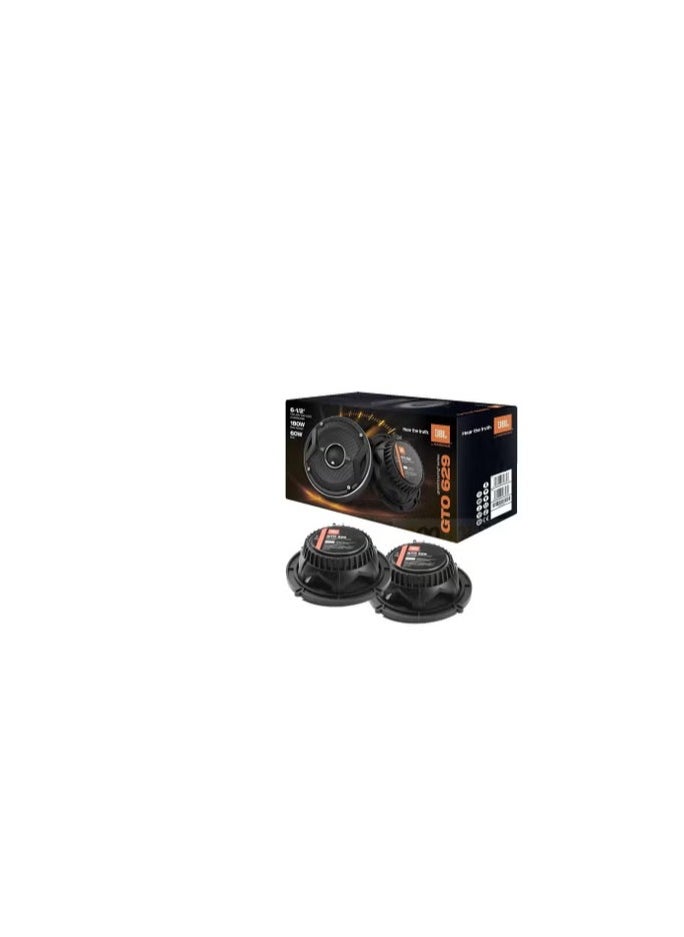 JBL GTO629 6.5" Grand Touring Series Car Audio Speakers - 2-Way, 360 Watts MAX Power, Factory-Sized Replacement Includes Iron Crush Cleaning Cloth. 
