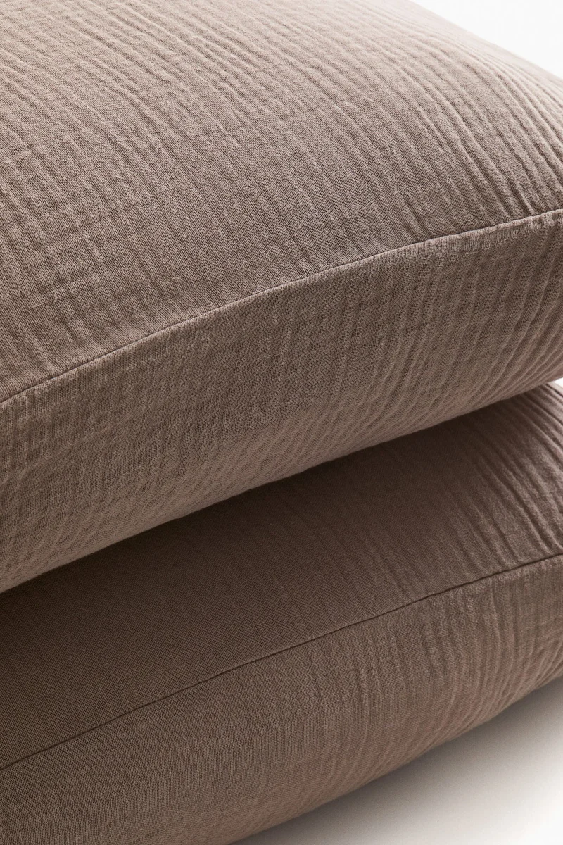 H&M 2-pack cotton muslin pillowcases
