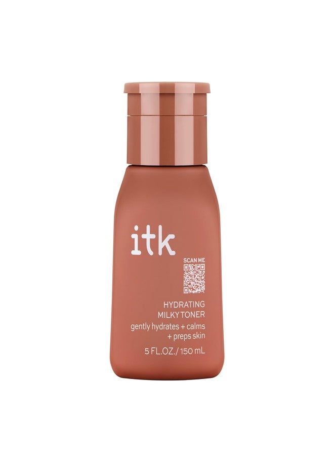 ITK Hydrating Hyaluronic Acid Milky Face Toner for Dry Skin + Redness with Green Tea + Squalane - Prep, Tone + Calm Skin for Women - Soothing Vegan Moisturizing Facial Toner - 5 oz. - Image 1