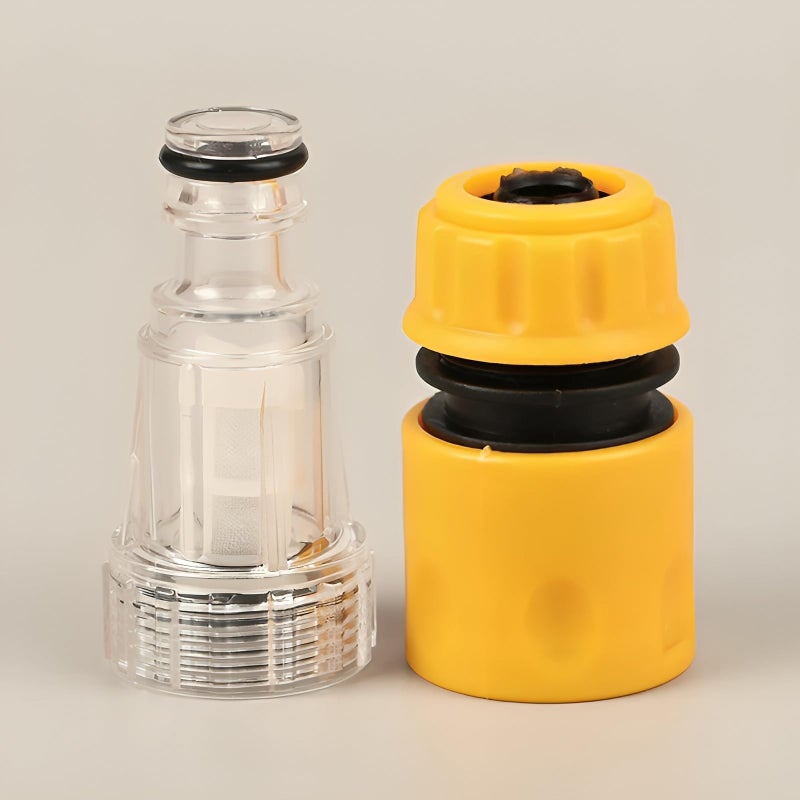 JPT COMBO UNIVERSAL INLET QUICK CONNECTOR WITH TRANSPARENT FILTER FOR GARDENING & HIGH-PRESSURE WASHERS COMPATIBLE WITH JPT BOSCH STARQ AGARO SHAKTI AND ALL WASHERS - Image 3